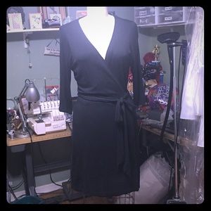 NWOT Express black wrap dress